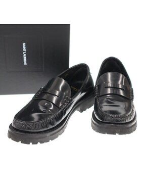Saint Laurent Paris le Loafers Chunky Penny Slippers le Black